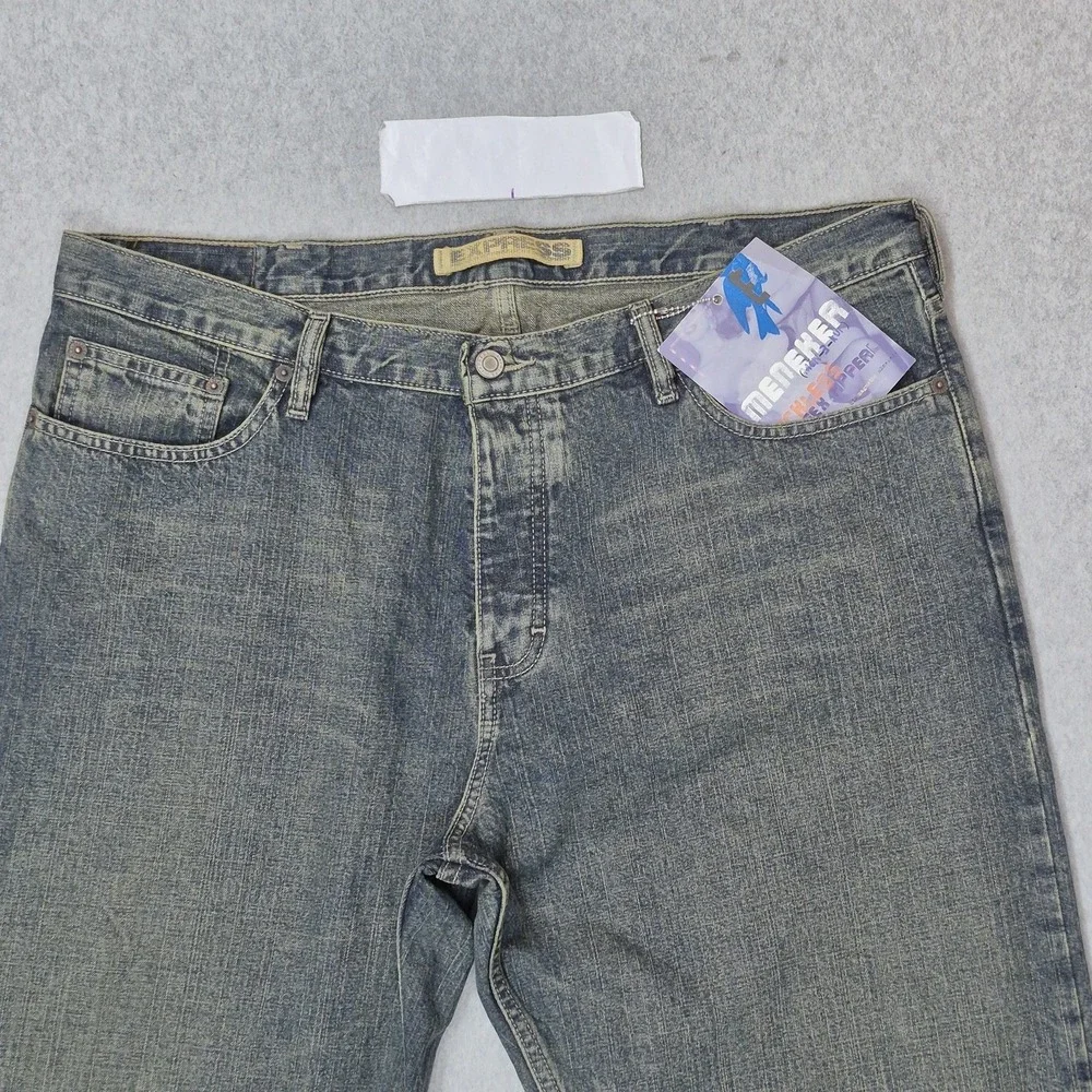 VINTAGE Express Men Jeans 38X34 Blue Denim Meneker 35